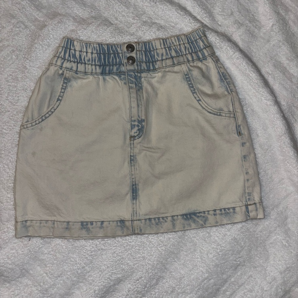 BDG Light Blue Denim Mini Skirt